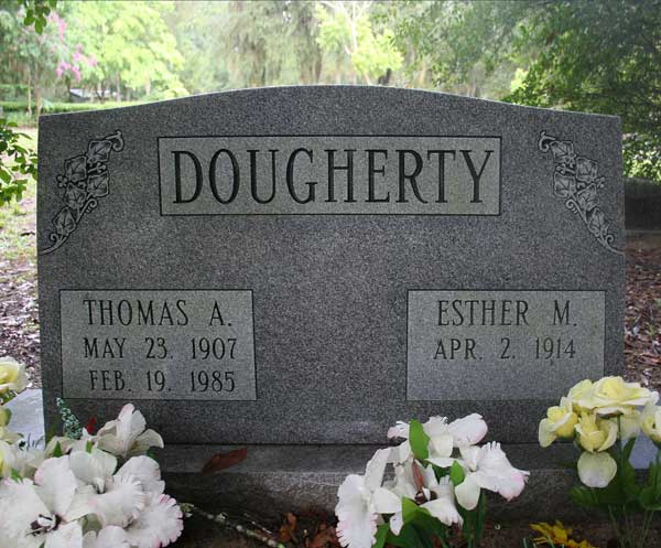 Thomas A. & Esther M. Dougherty Gravestone Photo