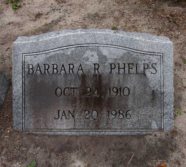 Barbara R. Phelps Gravestone Photo