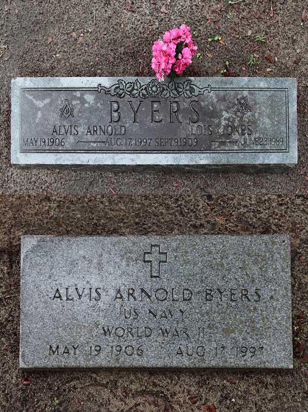 Alvis Arnold & Lois Jones Byers Gravestone Photo
