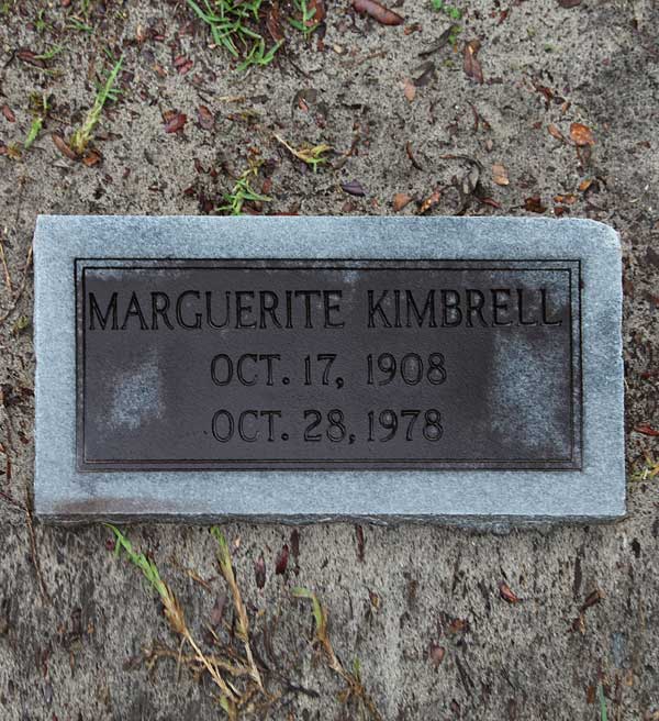 Marguertie Kimbrell Gravestone Photo