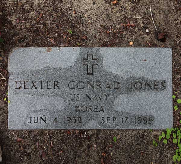 Dexter Conrad Jones Gravestone Photo