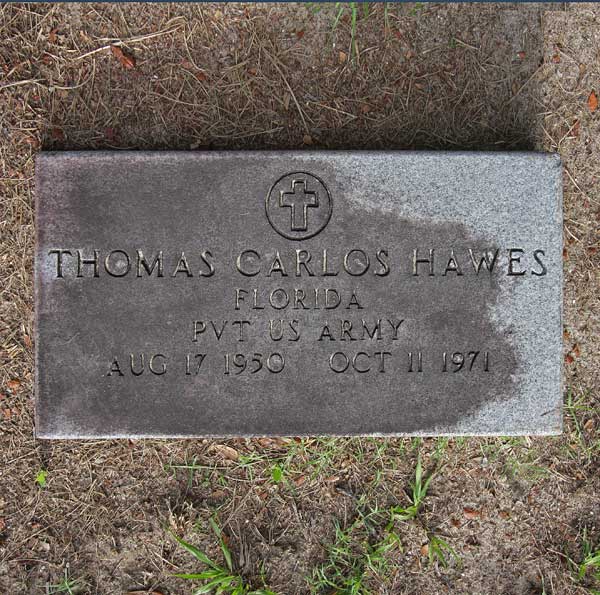 Thomas Carlos Hawes Gravestone Photo