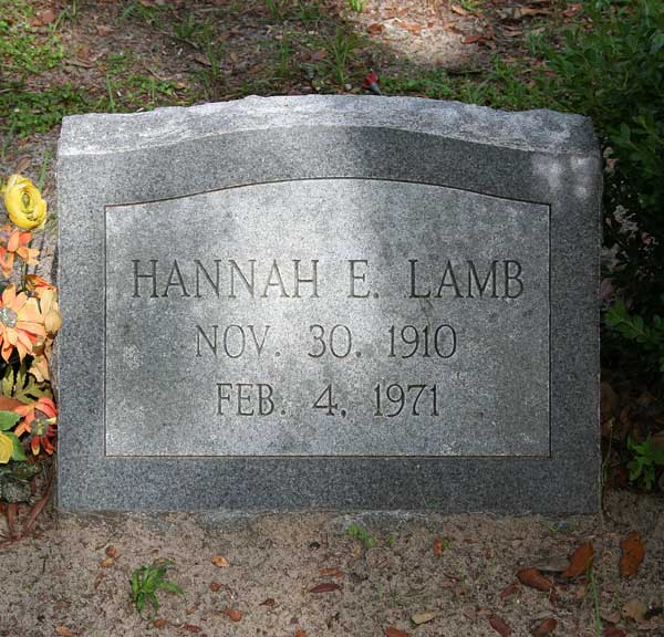 Hannah E. Lamb Gravestone Photo