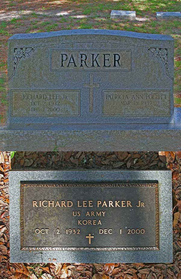 Richard Lee & Patricia Ann Pollitt Parker Gravestone Photo