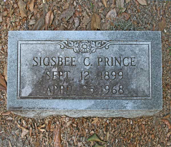Sigsbee C. Prince Gravestone Photo
