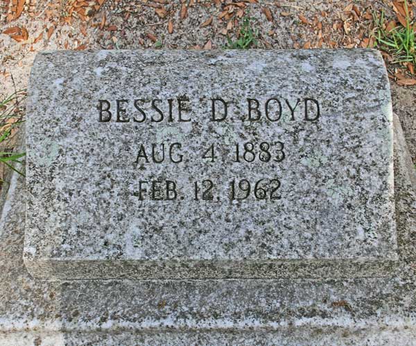 Bessie D. Boyd Gravestone Photo