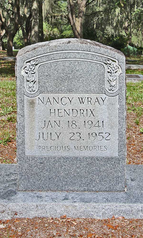 Nancy Wray Hendrix Gravestone Photo