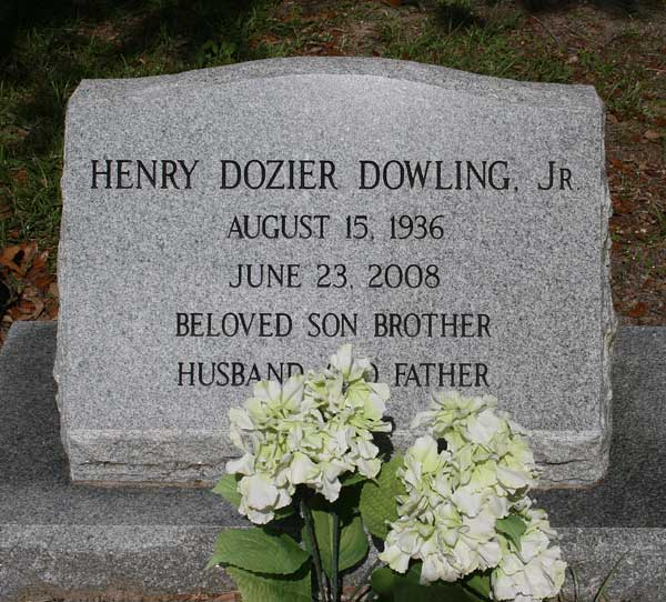 Henry Dozier Dowling Gravestone Photo
