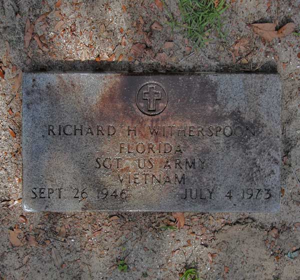 Richard H. Witherspoon Gravestone Photo
