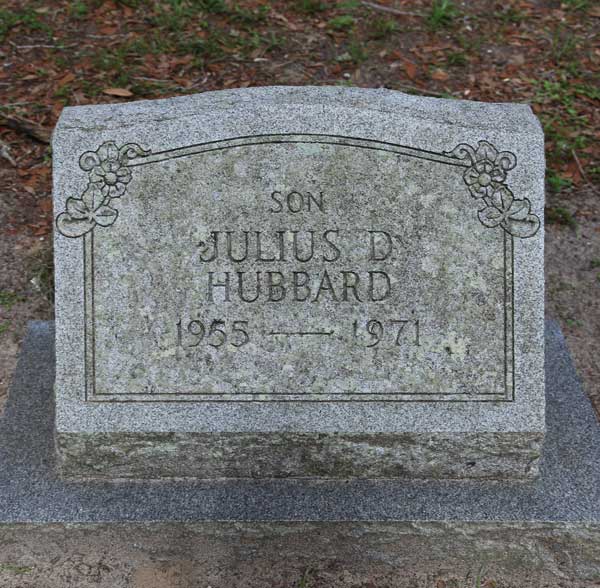 Julius D. Hubbard Gravestone Photo