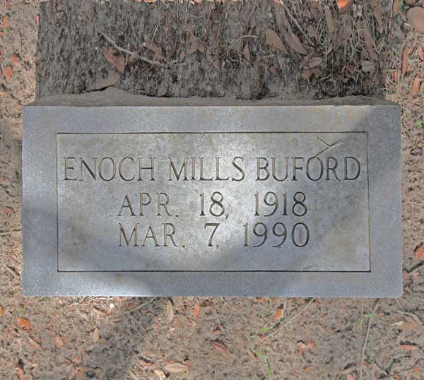 Enoch Mills Buford Gravestone Photo