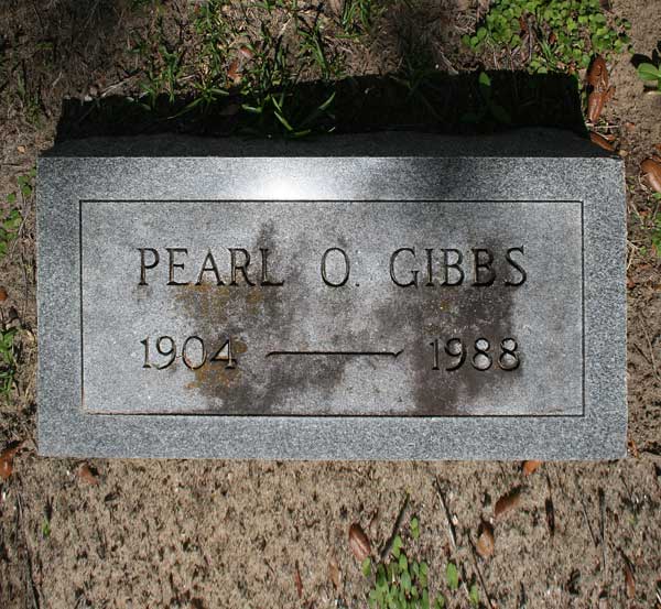 Pearl O. Gibbs Gravestone Photo