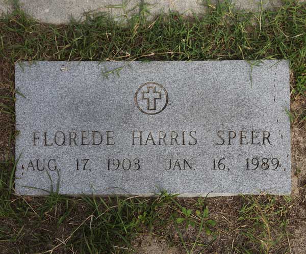 Florede Harris Speer Gravestone Photo