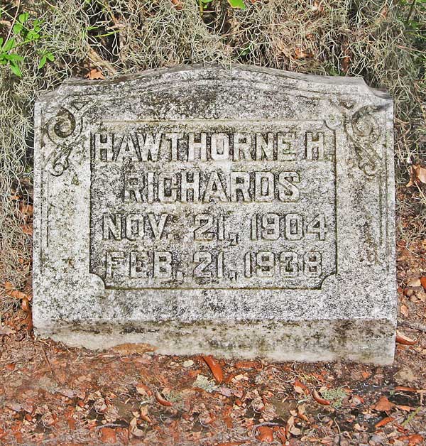 Hawthorne H. Richards Gravestone Photo