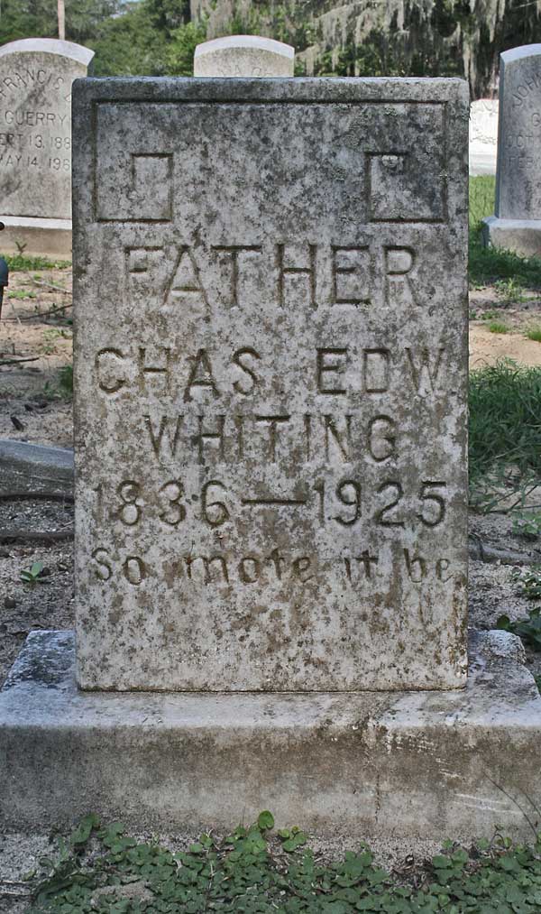 Chas Edw Whiting Gravestone Photo