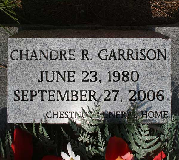 Chandre R. Garrison Gravestone Photo