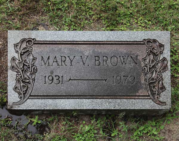 Mary V. Brown Gravestone Photo