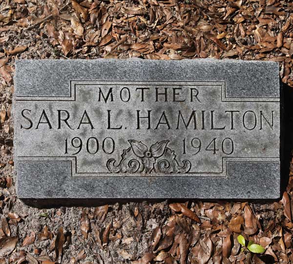 Sara L. Hamilton Gravestone Photo