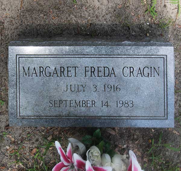 Margaret Freda Cragin Gravestone Photo