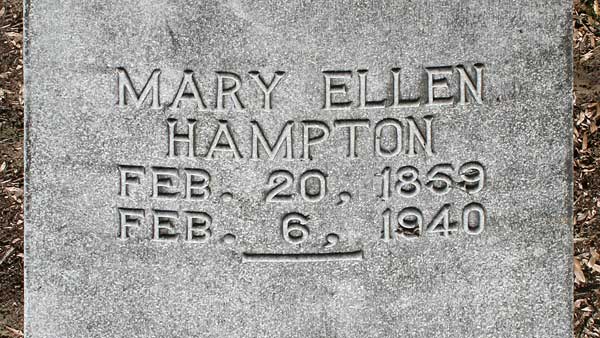 Mary Ellen Hampton Gravestone Photo