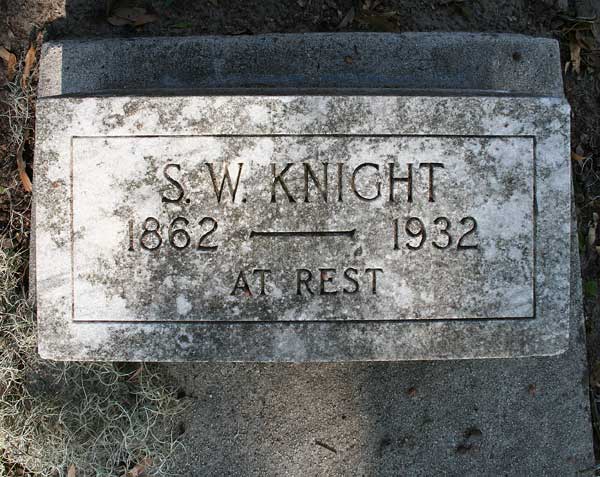 S.W. Knight Gravestone Photo