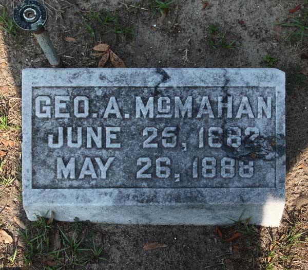 Geo. A. McMahan Gravestone Photo