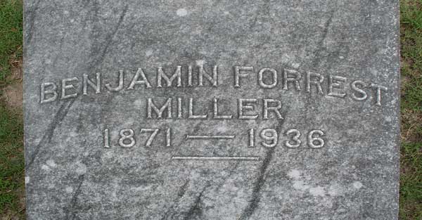 Benjamin Forrest Miller Gravestone Photo