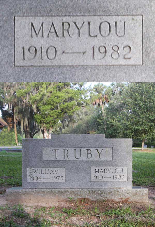 MaryLou Truby Gravestone Photo