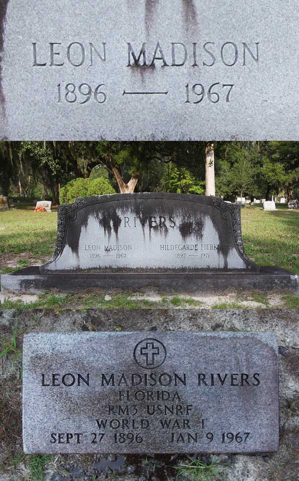 Leon Madison Rivers Gravestone Photo