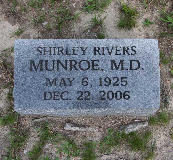 Shirley Rivers Monroe Gravestone Photo