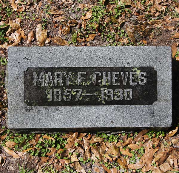 Mary F. Cheves Gravestone Photo