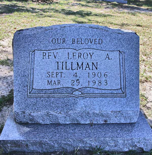 Rev. Leroy A. Tillman Gravestone Photo