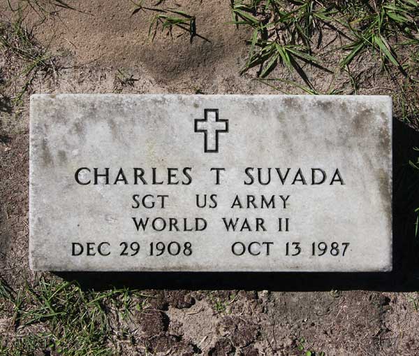 Charles T. Suvada Gravestone Photo