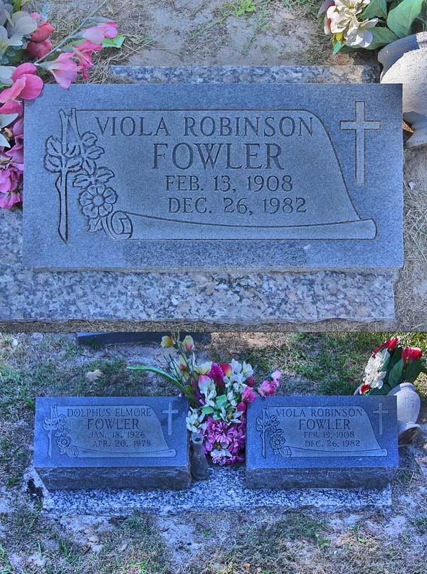 Viola Robinson Fowler Gravestone Photo