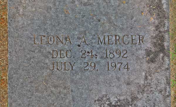 Leona A. Mercer Gravestone Photo