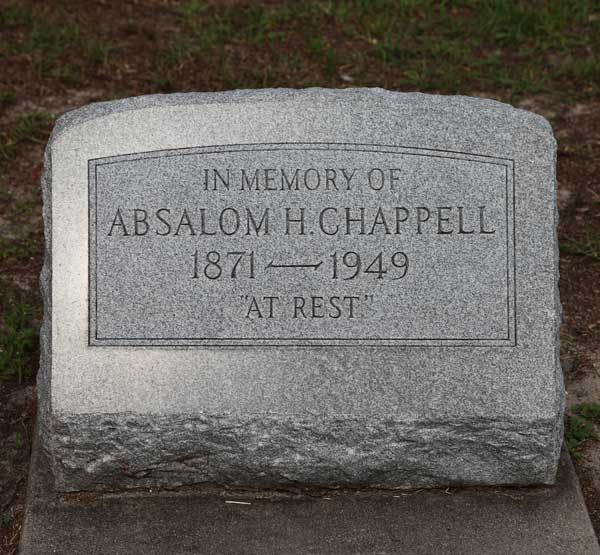 Absalom H. Chappell Gravestone Photo