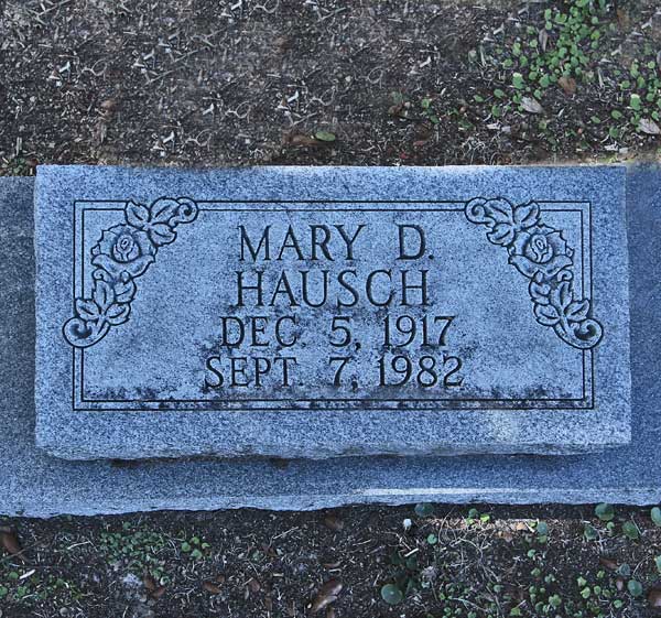Mary D. Hausch Gravestone Photo