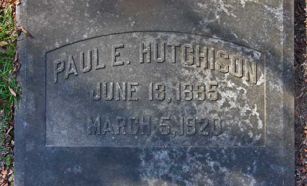 Paul E. Hutchison Gravestone Photo