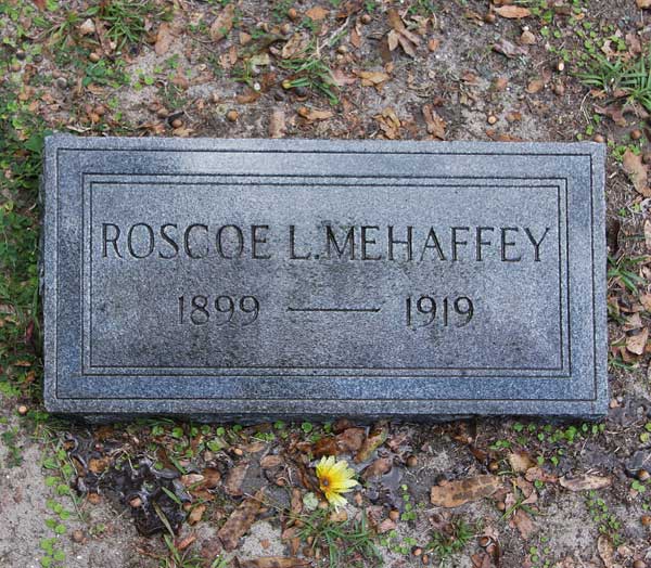 Roscoe L. Mehaffey Gravestone Photo