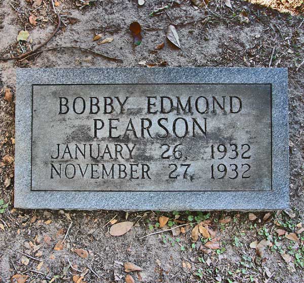 Bobby Edmond Pearson Gravestone Photo