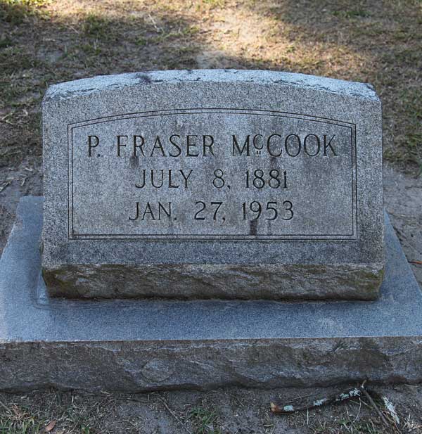 P. Fraser McCook Gravestone Photo