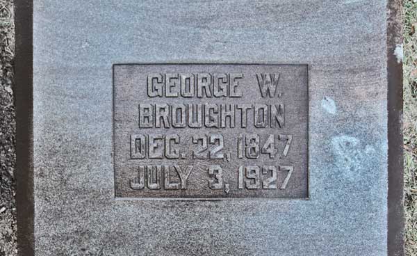 George W. Broughton Gravestone Photo