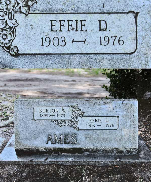 Effie D. Ames Gravestone Photo