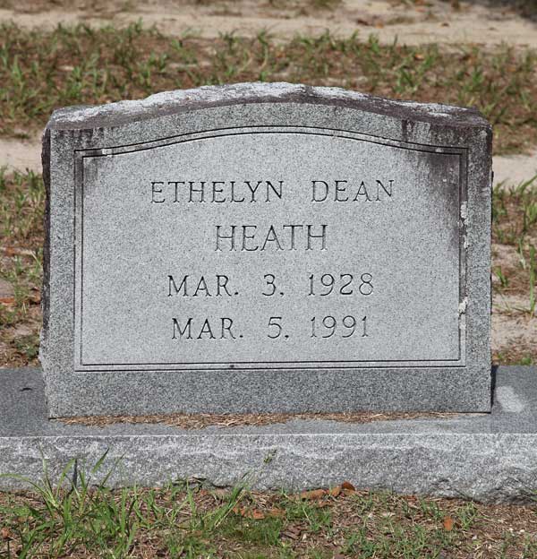 Ethelyn Dean Heath Gravestone Photo