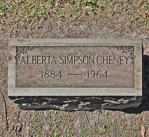 Alberta Simpon Cheney Gravestone Photo