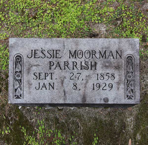 Jessie Moorman Parrish Gravestone Photo
