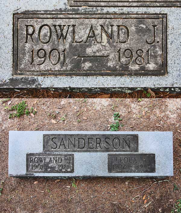 Rowland J. Sanderson Gravestone Photo