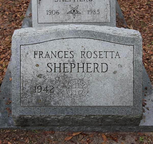 Frances Rosetta Shepherd Gravestone Photo
