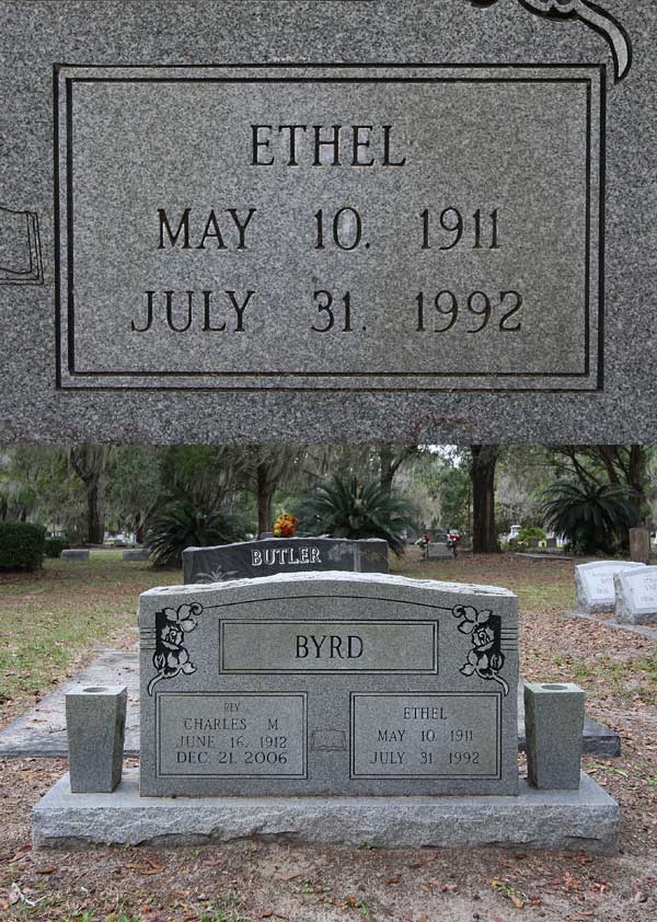 Ethel Byrd Gravestone Photo