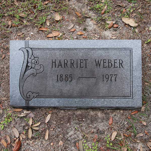 Harriet Weber Gravestone Photo